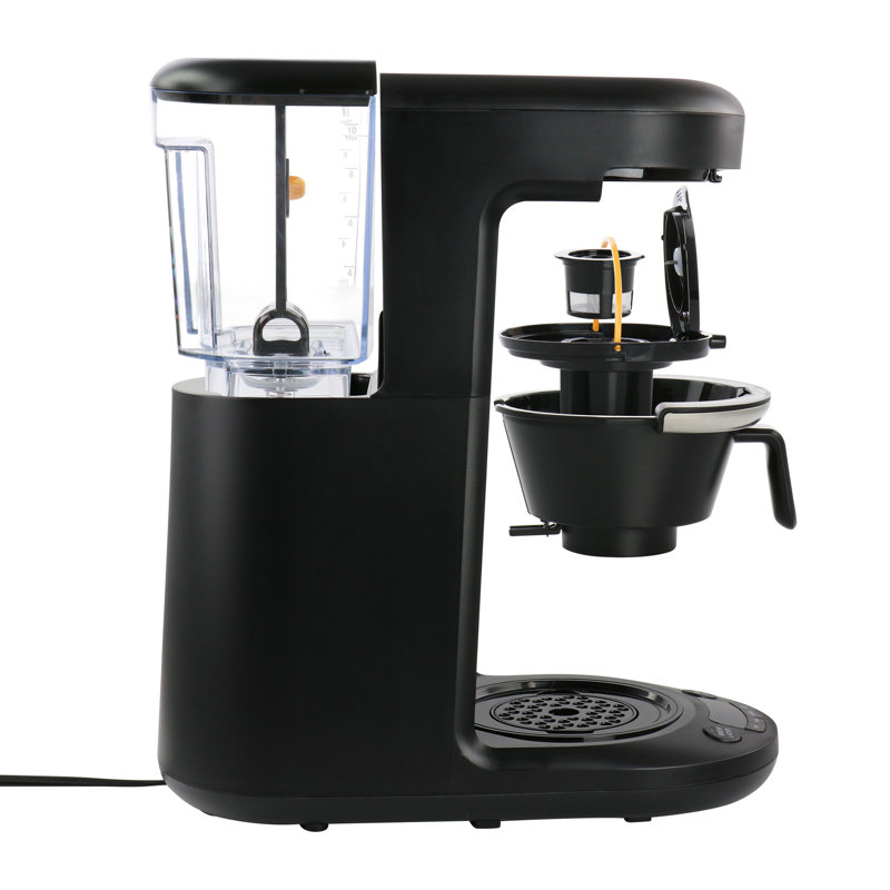 Mr. Coffee Programmable Single Serve and 10 Cup Coffeemaker in Black